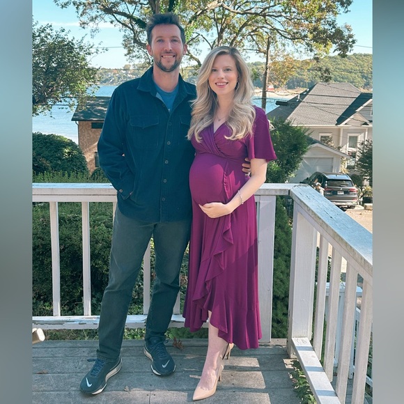 Tiffany Rose - WATERFALL MIDI MATERNITY DRESS - Picture 1 of 4